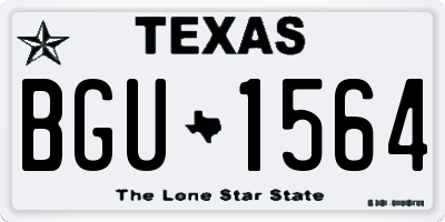 TX license plate BGU1564