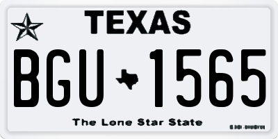 TX license plate BGU1565