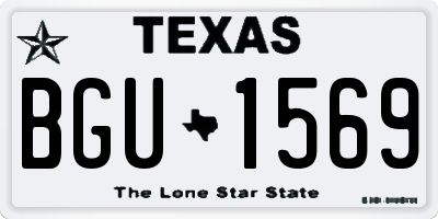 TX license plate BGU1569