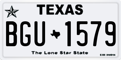 TX license plate BGU1579