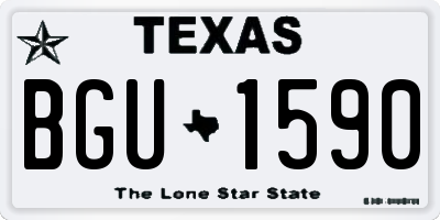 TX license plate BGU1590
