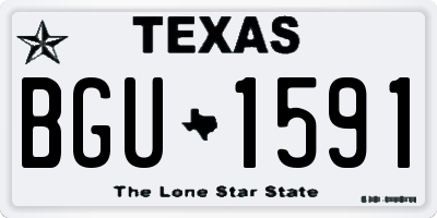 TX license plate BGU1591