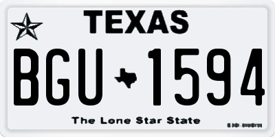 TX license plate BGU1594