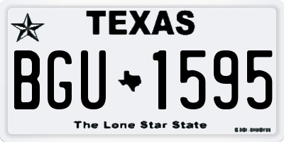 TX license plate BGU1595