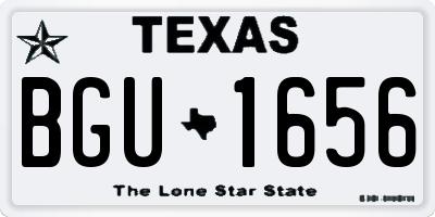 TX license plate BGU1656