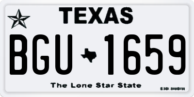TX license plate BGU1659