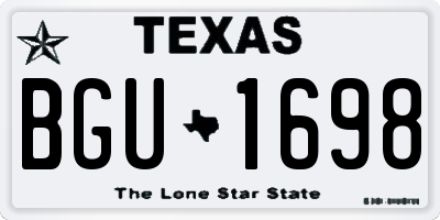 TX license plate BGU1698