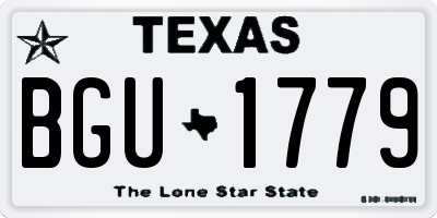 TX license plate BGU1779