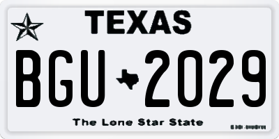 TX license plate BGU2029
