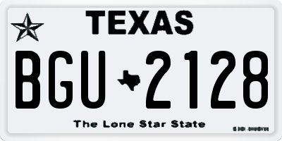 TX license plate BGU2128