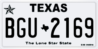 TX license plate BGU2169
