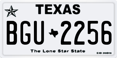 TX license plate BGU2256