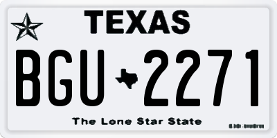 TX license plate BGU2271