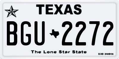 TX license plate BGU2272