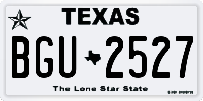 TX license plate BGU2527