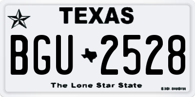TX license plate BGU2528