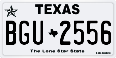 TX license plate BGU2556