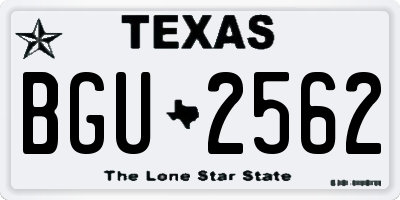 TX license plate BGU2562
