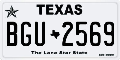 TX license plate BGU2569