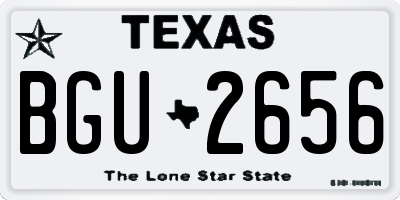 TX license plate BGU2656