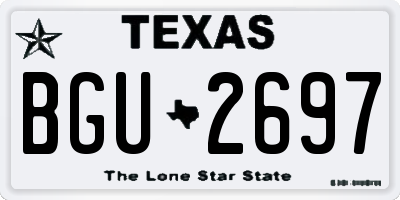 TX license plate BGU2697