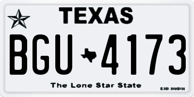 TX license plate BGU4173