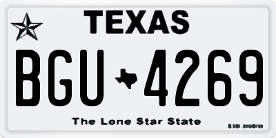 TX license plate BGU4269