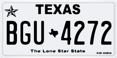 TX license plate BGU4272
