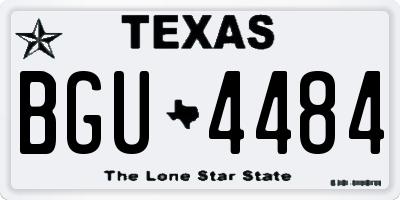 TX license plate BGU4484