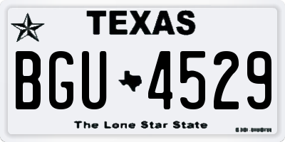 TX license plate BGU4529