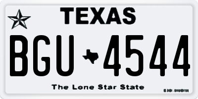 TX license plate BGU4544