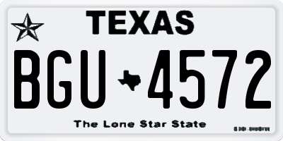 TX license plate BGU4572
