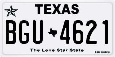 TX license plate BGU4621