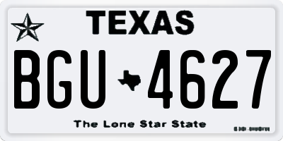 TX license plate BGU4627