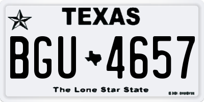 TX license plate BGU4657