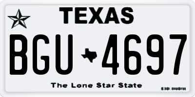 TX license plate BGU4697