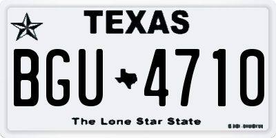 TX license plate BGU4710