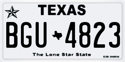 TX license plate BGU4823