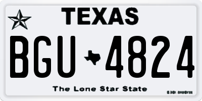 TX license plate BGU4824