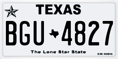 TX license plate BGU4827