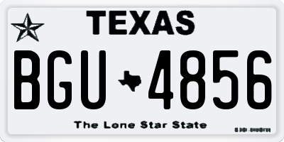TX license plate BGU4856