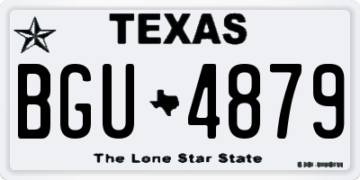 TX license plate BGU4879