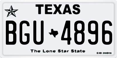 TX license plate BGU4896