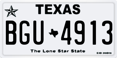 TX license plate BGU4913
