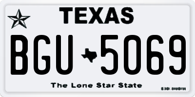 TX license plate BGU5069