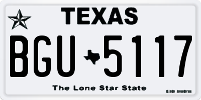 TX license plate BGU5117