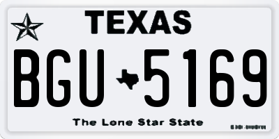 TX license plate BGU5169