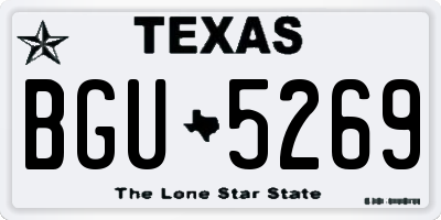 TX license plate BGU5269