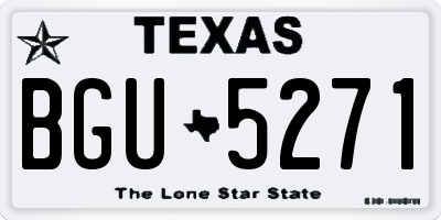 TX license plate BGU5271
