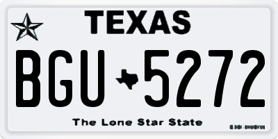 TX license plate BGU5272